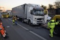 VU LKW A 4 Rich Aachen hinter Rodenkirchener Bruecke P26